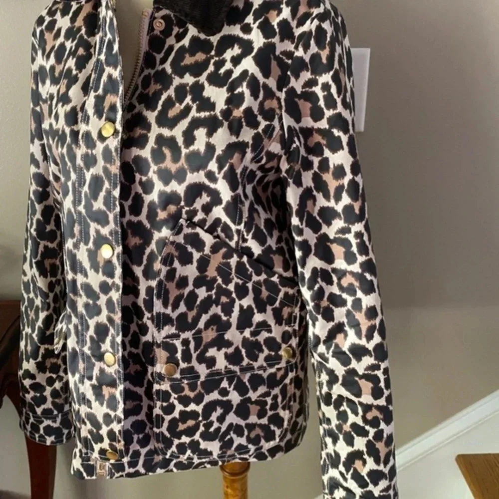 J. Crew Leopard Print Barn Jacket XS